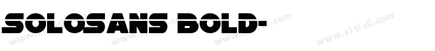 SoloSans Bold字体转换